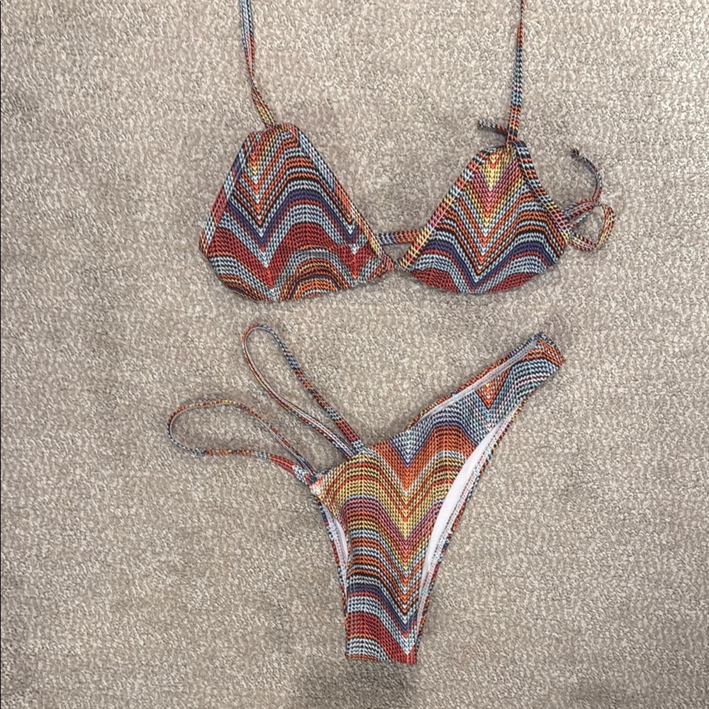 Colorful Chevron Bikini Set